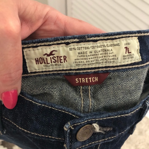 Hollister 7 L dark wash straight leg denim jeans - Picture 2 of 3